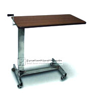 00621: โต๊ะคร่อมเตียงสแตนเลสพื้นไม้ (Overbed table)